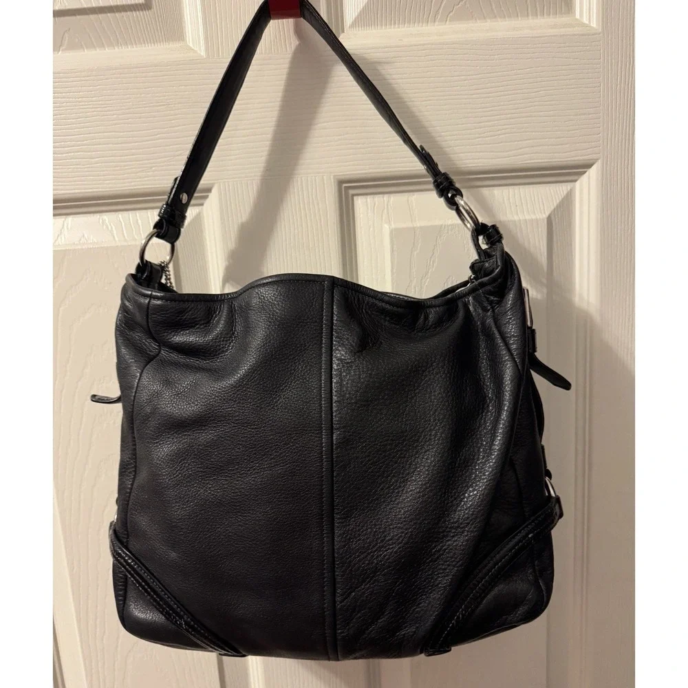 Coach Chelsea Leather Katarina Hobo Bag #18903 Black Pebbled Leather Classic Y2K